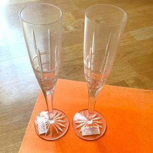 Ceska Crystal Champagne Flutes